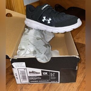 Under Armour Kids Black and White Sneakers